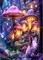 Diamond Paintings of Mushroom House, Diamond Art Kits for Adults, 5D Fantasy Art Landscapes Diamond Art Kits, Diamond Paintings for Home Décor Items, Extra 30% Diamonds, 12x16in